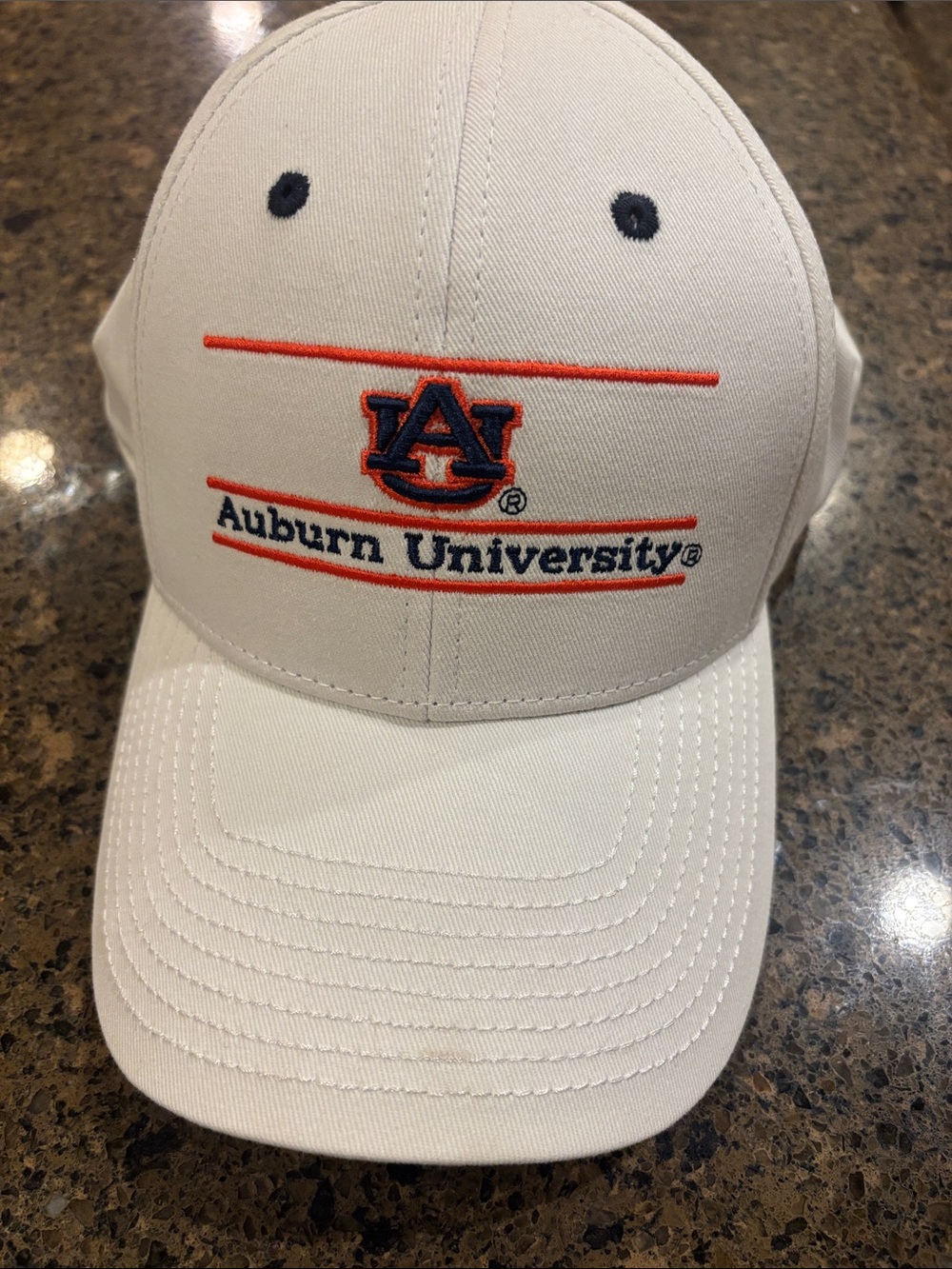 Auburn University Baseball Cap with Navy & Orange Logo